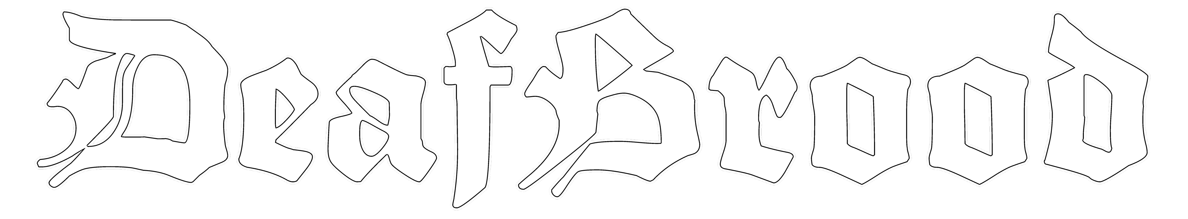 DeafBrood band logo white